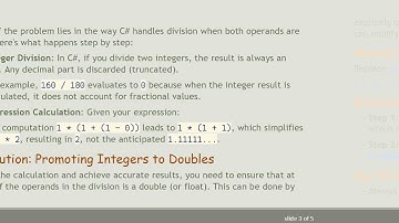 Resolving Calculation Issues in C# : Understanding Division in C#