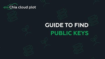 Chia Plotting: How to find Public Keys