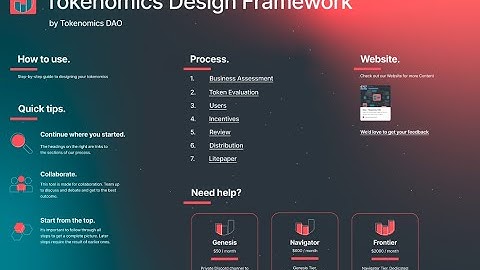 Tokenomics Design Framework Walkthrough