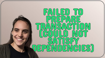 Unix: failed to prepare transaction (could not satisfy dependencies)