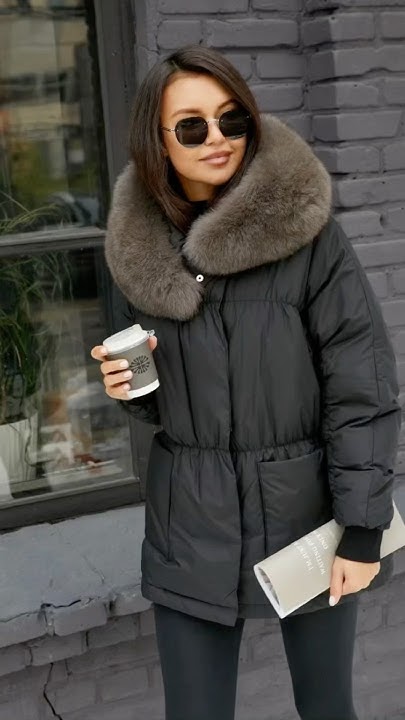 ЗИМНЯЯ КОЛЛЕКЦИЯ 2024. ДЕМИСЕЗОННЫЙ ПУХОВИК С МЕХОМ - YouTube