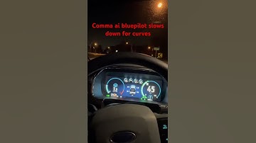 Comma ai blue pilot slows down for curves