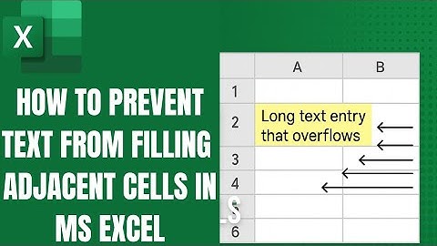 How to Prevent Text From Filling Adjacent Cells in Excel | Prevent Text Overflow into Adjacent Cells