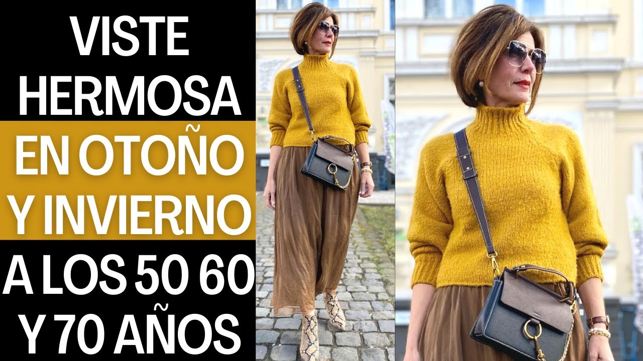 MODA INVIERNO 2022 ROPA Y LOOKS PARA SEÑORAS DE 50 Y 60 AÑOS