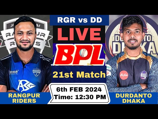 Live Rangpur Riders vs Durdanto Dhaka BPL Live Match