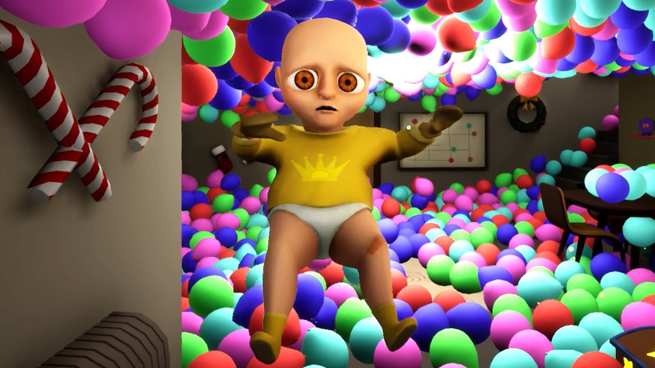 I filled the Baby in Yellow's house full of balloons because i hate him