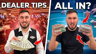 Getting A Job To Gamble My Tips Day 34!(NFL & POKER VLOG)