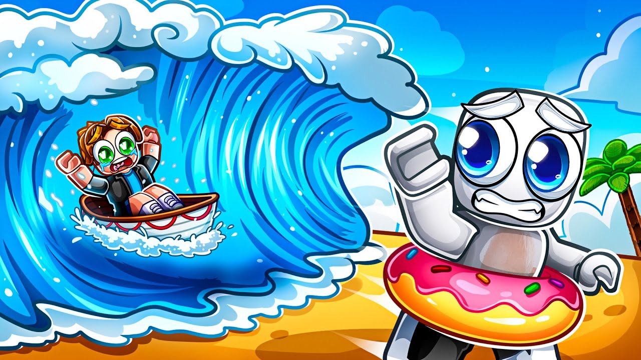 Surviving a 999,999 Ft TSUNAMI WAVE in Roblox..