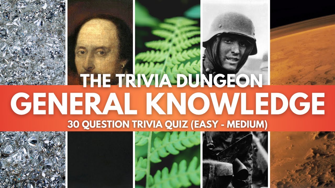 Medium Questions General Knowledge Quiz ๐ง 30 Easy - Medium Trivia Questions. Can You ...