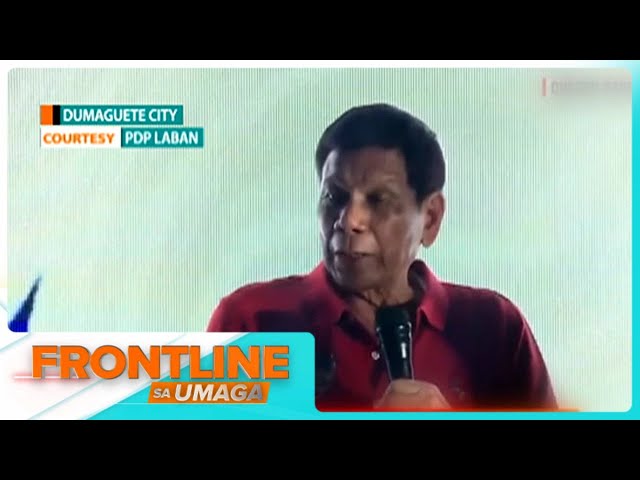 Dating pangulong Duterte, nagpakawala ng panibagong tirada laban kay PBBM I Frontline Sa Umaga class=