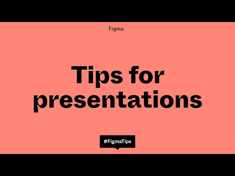 Tips for presentations