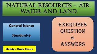 Natural Resources – Air, Water And Land | General Science | Standard-6| Question and Answers