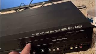 Magnavox VHS/DVD combo recorder working demo