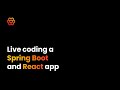 Live coding a full-stack Spring Boot and React project from scratch 🤓