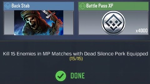 COD Mobile Kill 15 Enemies in MP Matches with Dead Silence Perk Equipped