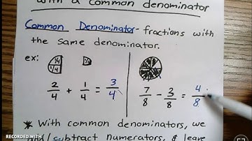 5th L41 Adding & Subtracting Fractions with Common Denominator
