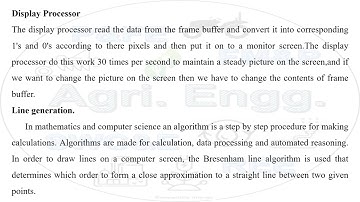 Graphic primitives, display file, frame buffer, display control, line generation, graphics software