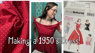 Making Vintage 1950's Butterick Dress Pattern 5708