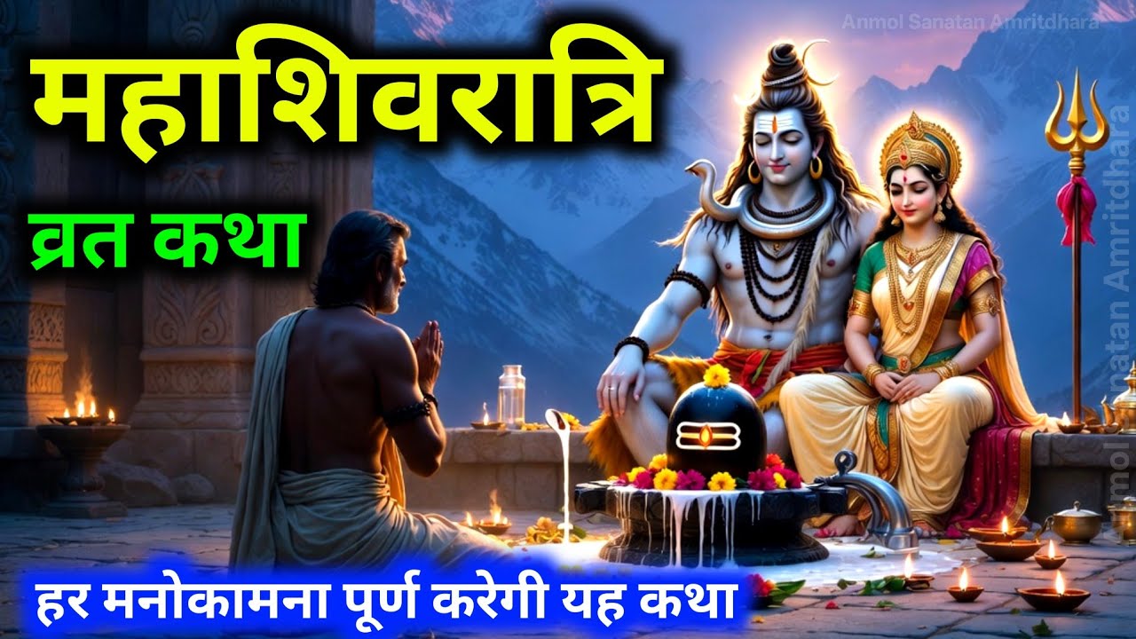 महाशिवरात्रि व्रत कथा | हर मनोकामना पूर्ण करने वाली दिव्य कथा | Mahashivratri Katha | #mahashivratri