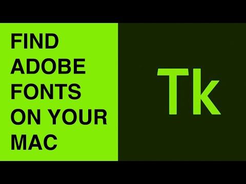 How to Find Adobe Fonts on the Mac
