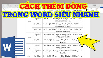 Cách thêm dòng trong Word nhanh và đơn giản
