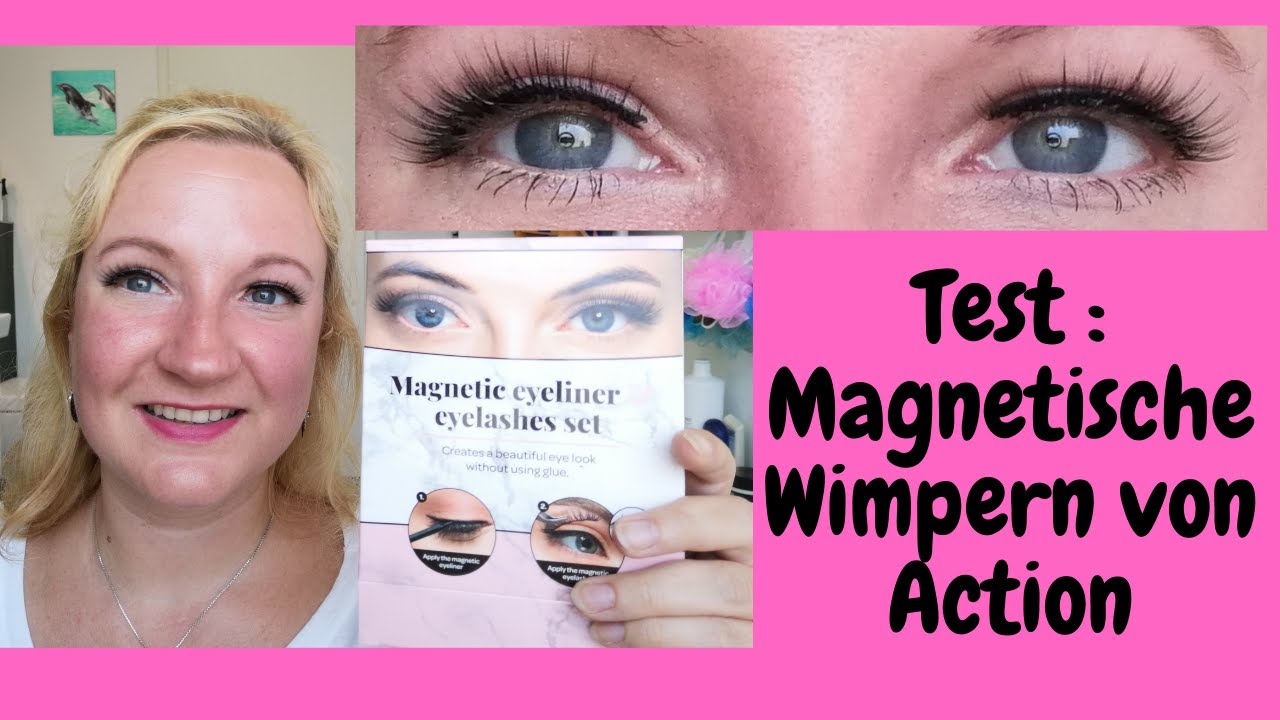Ich teste zum ersten Mal künstliche Wimpern von Action (Magnetic eyeliner  eyelashes set) - YouTube