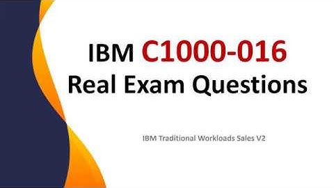 New Updated IBM C1000-016 Real Exam Questions