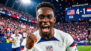 Balogun's Brace Powers USA to Dominant 4-1 World Cup Victory Over Paraguay! 🇺🇸⚽🔥