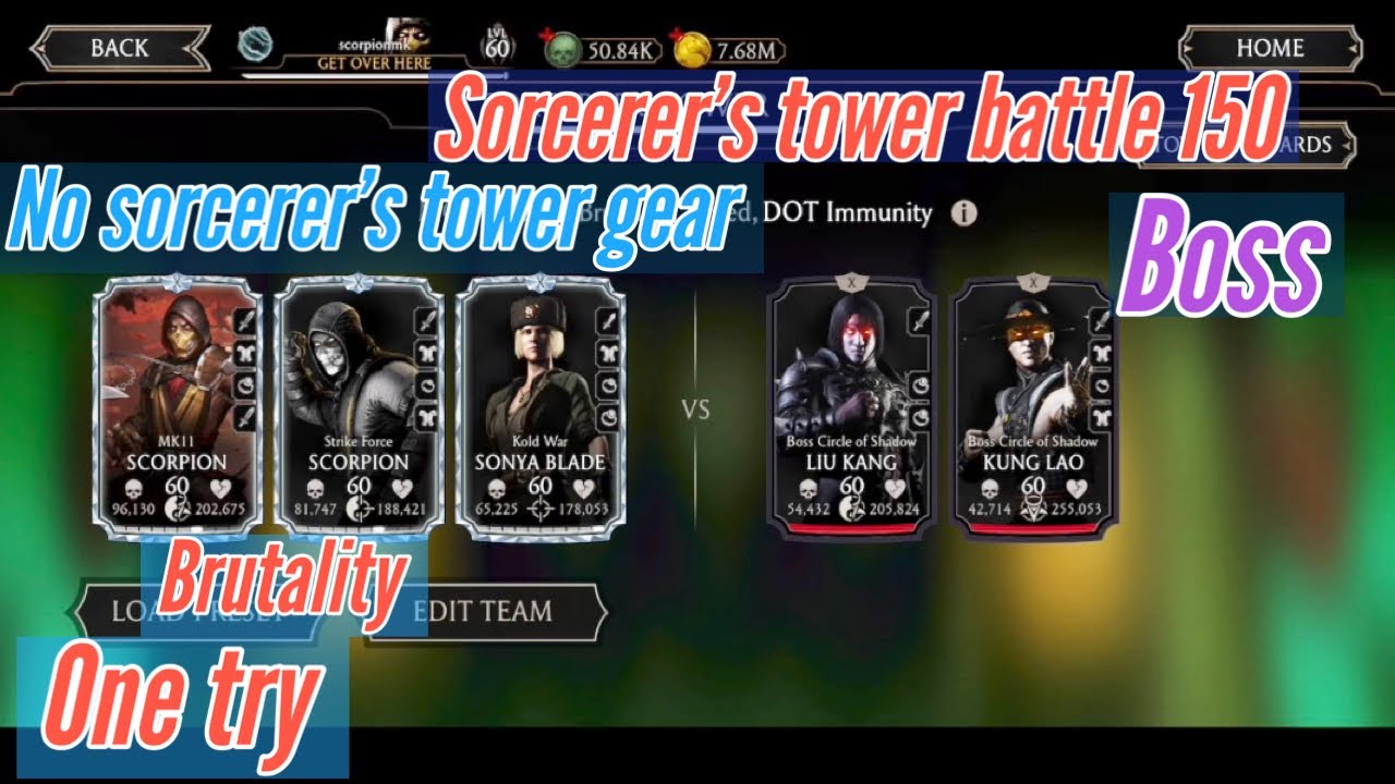 Sorcerer’s tower battle150 plus Rewards Brutality Ending