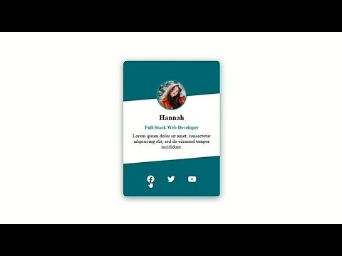 Profile Card Design Using HTML & CSS | Slanted Card Design With Hover Effect