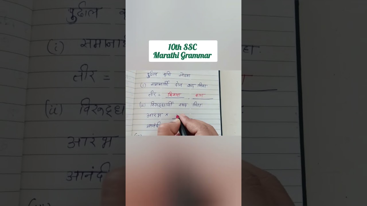 10th SSC board, Marathi Grammar, vakyaprakar 