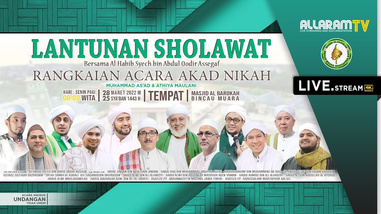 Akad Nikah Athiya & As'ad - Masjid Al Barokah Bincau Martapura, (28/03/2022).