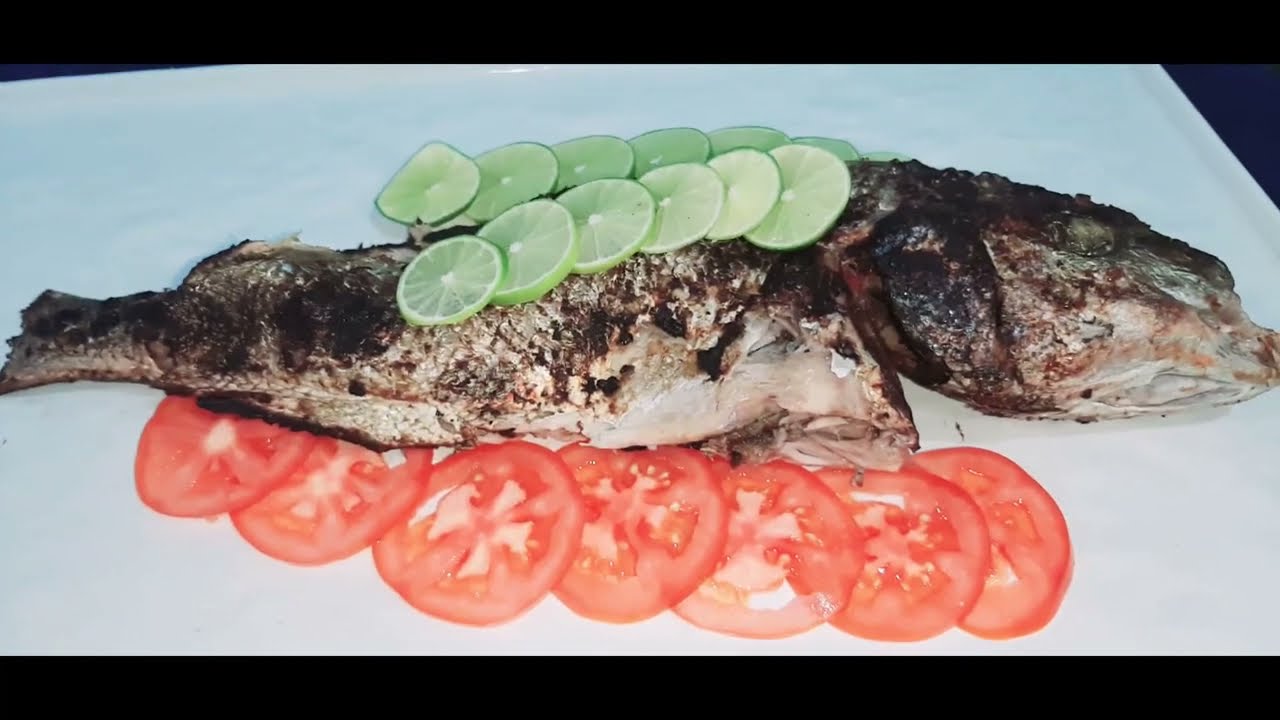 How to Grill a whole fish on charcoal, Grilling a Nagroor Fish