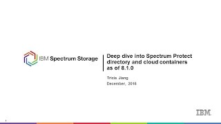 Famous IBM Spectrum Protect:  Deep dive into Container storage pools - Presentation Profile