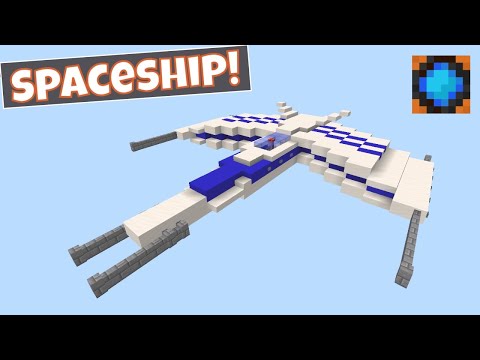 Minecraft Spaceship Tutorial #1, How to Build a Star-Fighter in Minecraft, Full Tutorial
