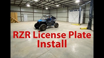 RZR License plate bracket and Light