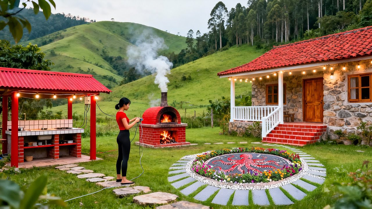 TIMELAPSE – Amazing DIY: Building & Installing Electric Lights for a Whole Farm Cabin