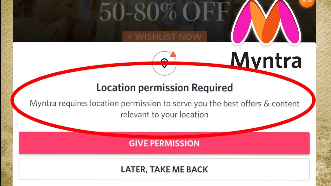 Myntra Fix Location permissions Required Problem Solve In Myntra App