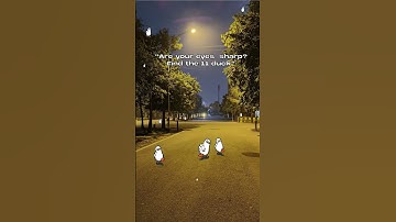 Only 1% Can See All 11 Ducks in This Viral Puzzle 🦆|| unlimited eye #eyetest #shorts  #dancingduck