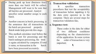 System Analysis and Design// Input data validation and varification