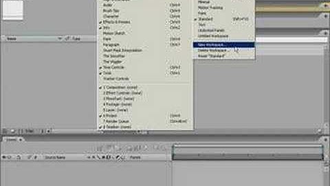 After Effects - Workspaces