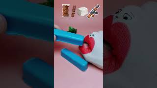 ASMR hand mukbang | Blue glow-in-the-dark beads | Green glow-in-the-dark beads | Christmas tree gumm