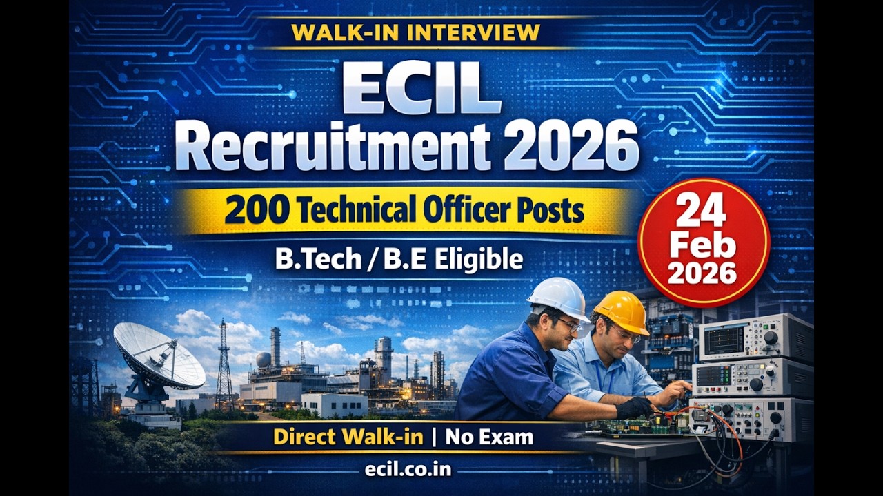 ECIL Technical Officer Recruitment 2026 –Walk in for 200 Posts, 