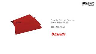 Esselte Classic Suspen File A4 Red Pk25 NSU1063