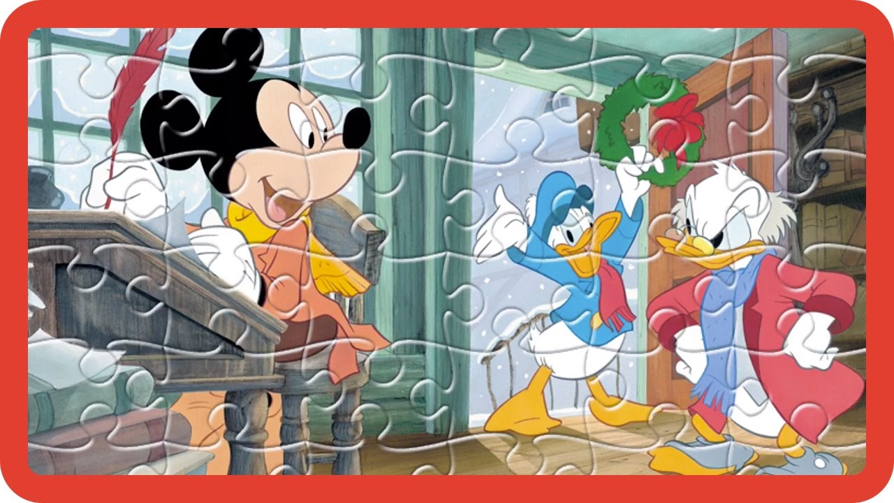 Disney Jigsaw Puzzle A Christmas Carol Merry Christmas from Mickey