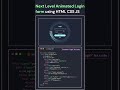 Animated Circular Login form using HTML CSS 😨Responsive Login form with Cool Hover effect/glowing 💀💻