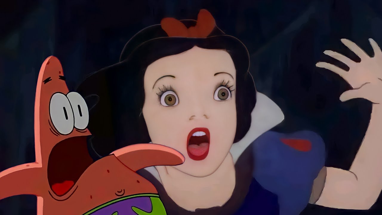 Snow White and Patrick get lost in the woods