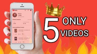 Famous Only Five Video I Cracked Algorithm For Small  Creator (They don't Tell You like DECODING YT Net Worth