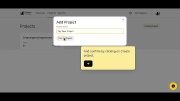 Create a new project in ExpenseMonkey