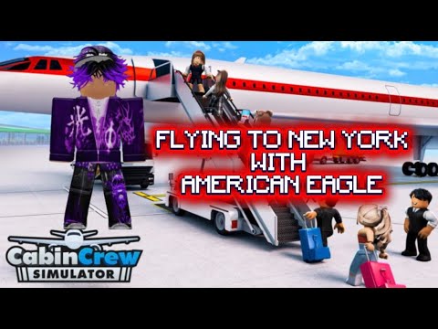 (IM BACK) FLYING TO NEW YORK WITH AMERICAN EAGLE ON CABIN NEW SIMULATOR!!!🤍